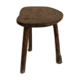 Freeform brutalist tripod stool, 1970