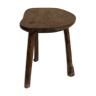 Freeform brutalist tripod stool, 1970