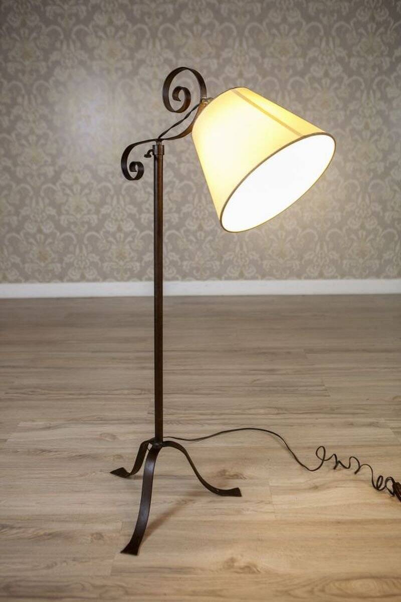 Metal Floor Lamp with Adjustable Head, Early 20th Century