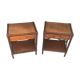 Pair rattan bedside