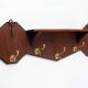 Art Deco coatrack in oak and copper, Belgium 1920s