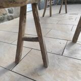 Old benches in raw wood