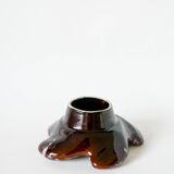 Vide-poche  / coupe en céramique étoile violet lilas et marron 1970