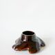 Purple lilac and brown star ceramic pocket tray / cup 1970