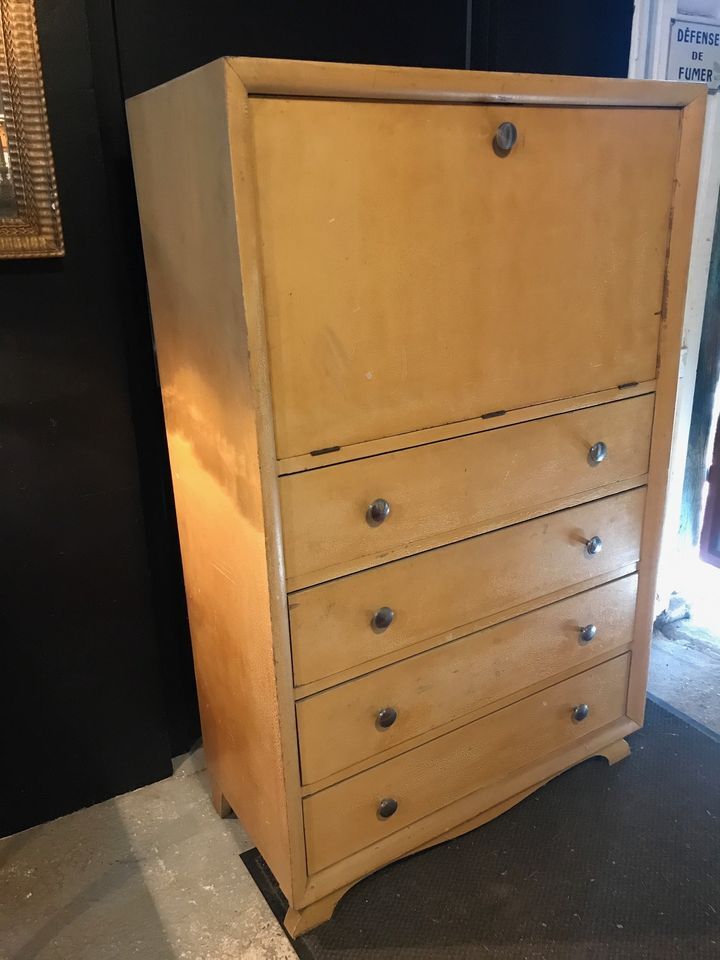 Writing desk 4 vintage drawers