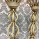 Pair of candlesticks patinated cast iron renaissance design
