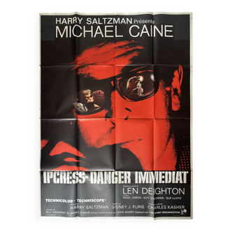 Affiche cinéma originale "Ipcress danger immédiat" Michael Caine 120x160cm 1965