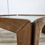 1960s coffee table by Afra and Tobia Scarpa for Cassina with smoked glass