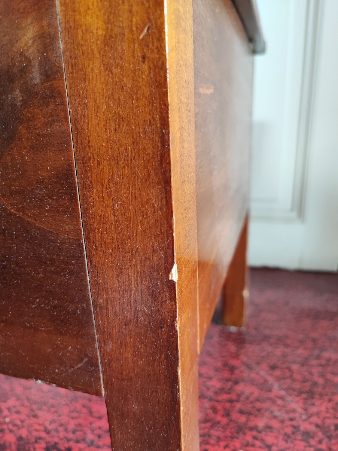 Wooden storage stool