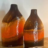 Pair of blown glass vases