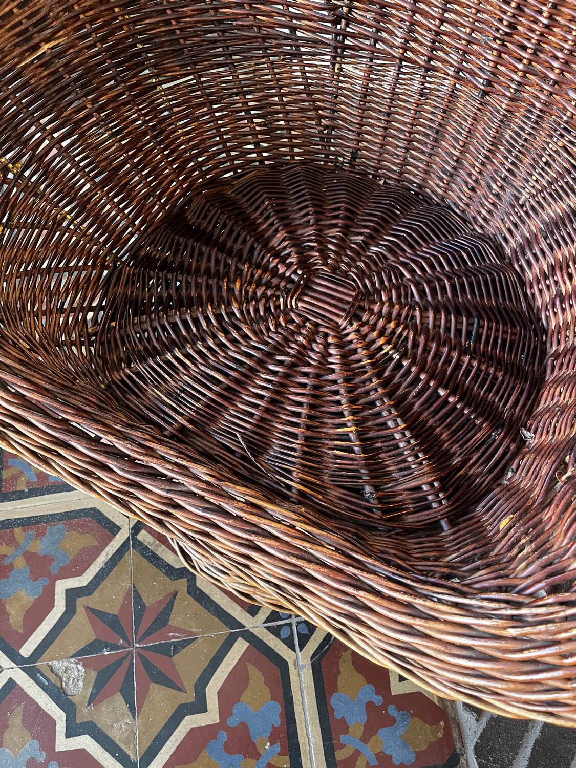 Chaise longue en osier