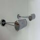 Pair of vintage adjustable wall lights, chromed metal, France 1970