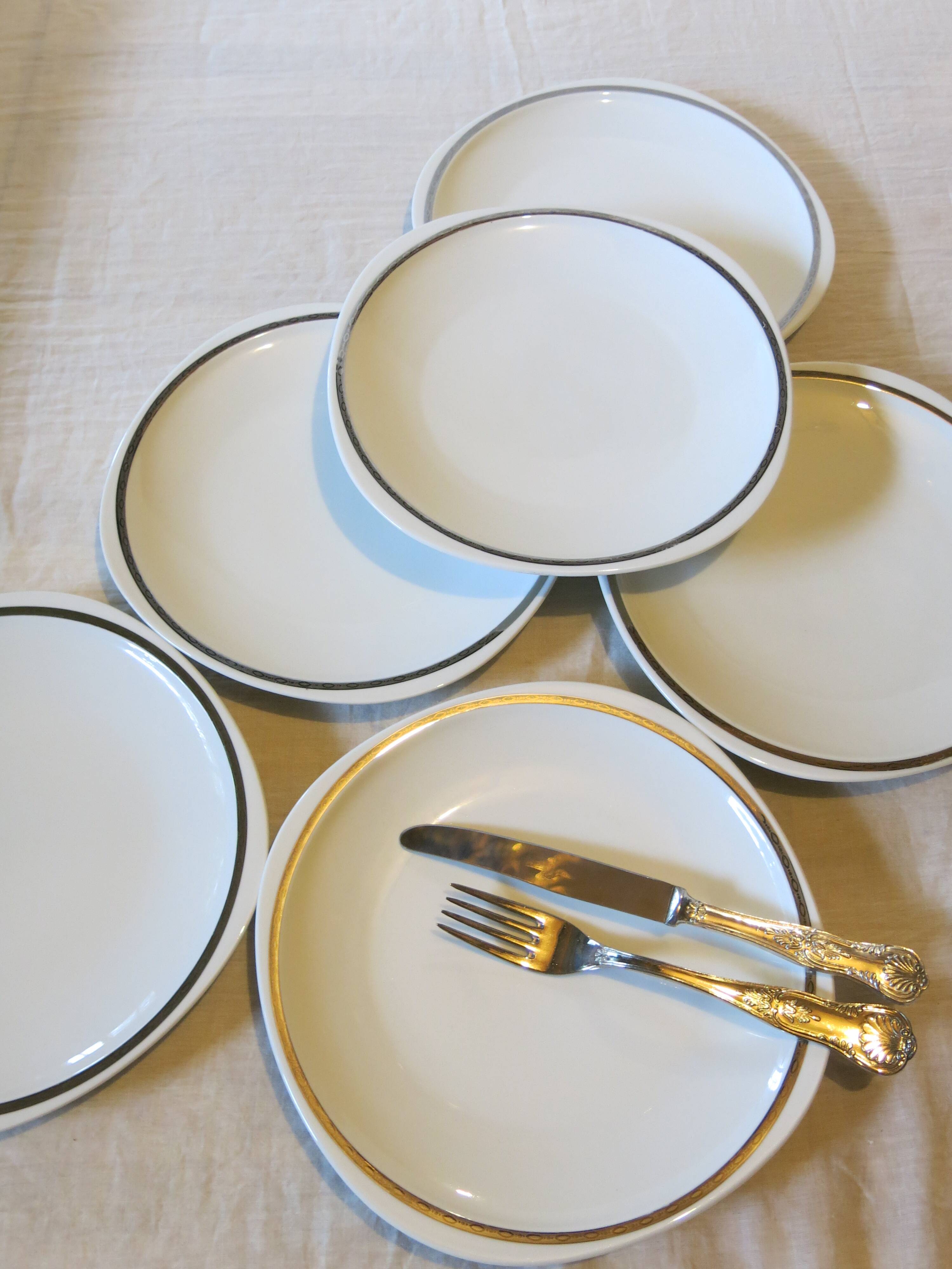 6 Sologne porcelain dinner plates in very good condition