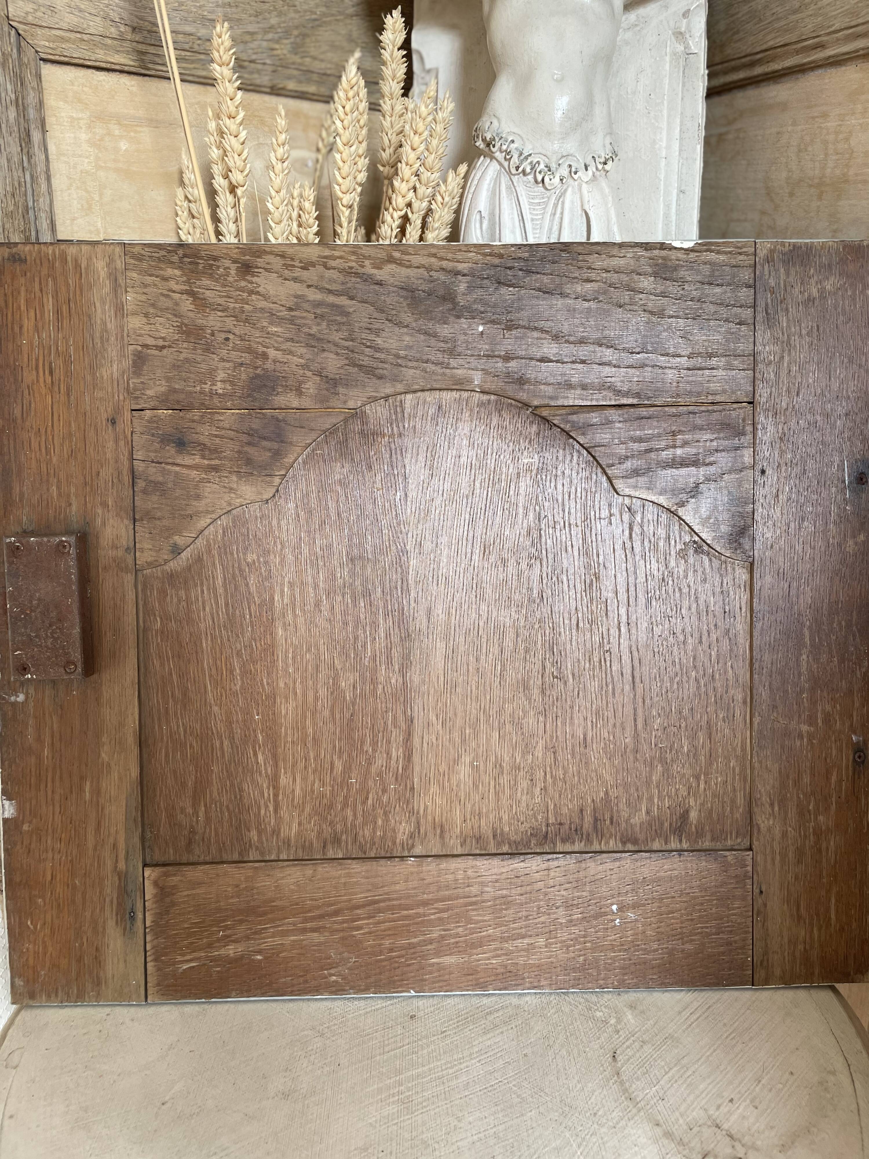 Gray patina woodwork door