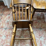 2 solid oak chairs