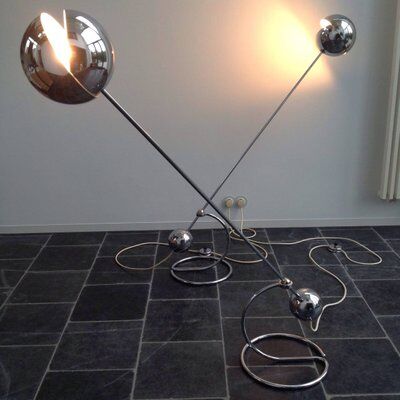 Set of 2 floor lamps 3S by Paolo Tilche, 1970s,