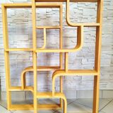 Bent plywood wall, bookcase, flowerbed, Volak by Holesov, 1960s Czechoslovakia