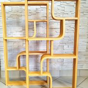 Bent plywood wall, bookcase, flowerbed, Volak by Holesov, 1960s Czechoslovakia