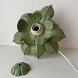 Green metal leaf wall light