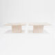 Travertine bedside tables