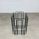 Black metal magazine rack by Willy Glaeser for TMP, 1980s.