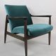 Fauteuil en velours vintage par Edmund Homa années 1970