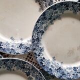 Sarreguemines and Digoin set of 6 dinner plates model Récamier