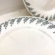 Flat ironstone plate, green floral model