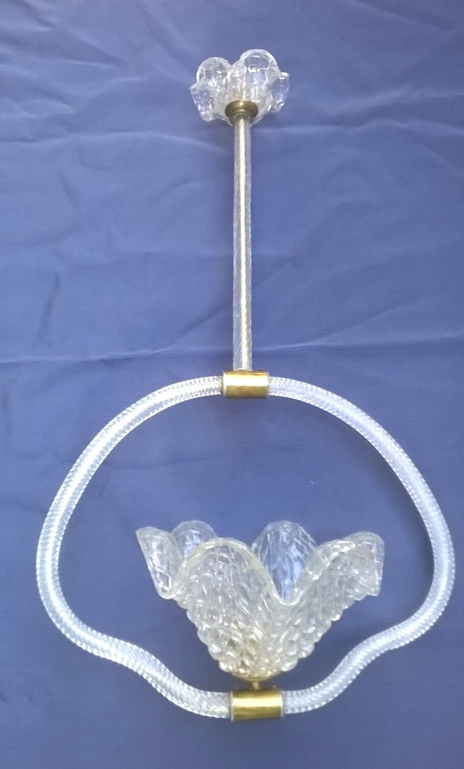 Suspension de Barovier &Toso,Murano,années 40.