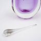 Flacon à parfum en verre soufflé violet « Sommerso »
