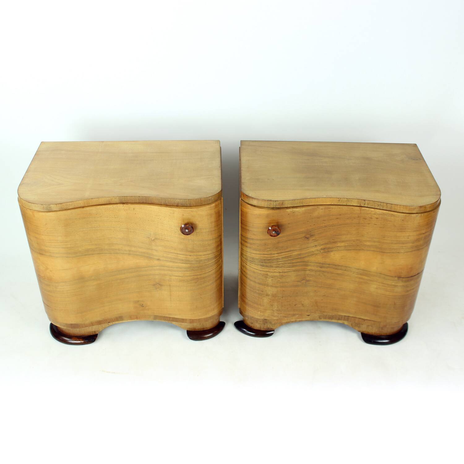 Art Deco Bedside Tables By Jindřich Halabala For Up Závody, 1930s