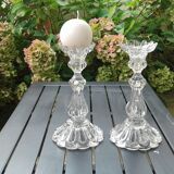 Pair of crystal candlesticks