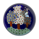 Millefiori Murano parchment paperweight signed