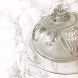 Round vintage butter dish
