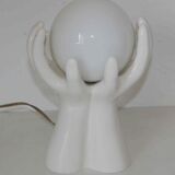 Ceramic lamp or night light "hands together" 60's
