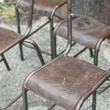 Set of 4 industrial style stools