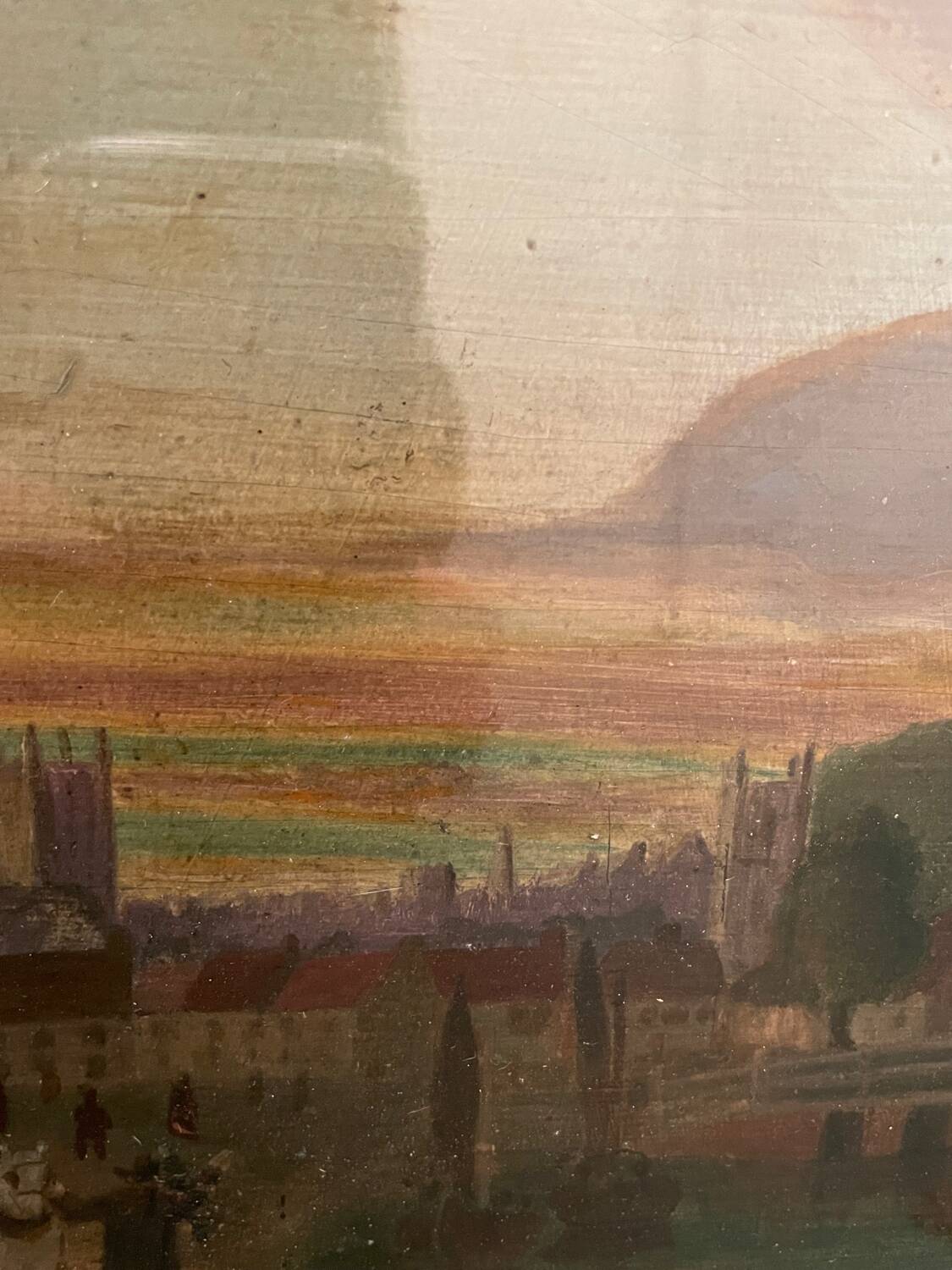 Tableau ancien paysage XVIIe