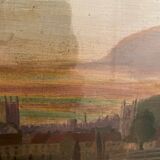 Tableau ancien paysage XVIIe