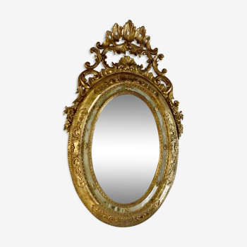 Miroir ovale XVIIIe 94x159cm