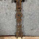 Calvary cross from the Napoleon III period in cast iron topped with the Virgin Mary