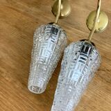 Pair of glass Tulip wall light
