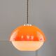 Italian Orange Acrylic Glass Pendant Lamp, 1970s