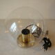 Lamp luminaire globe ball transparent glass base brass deco office living room