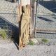 Ancien lit de camp militaire en bois et toile