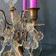 Girandole candle holder with crystal and bronze tassel with 3 lights, 1900