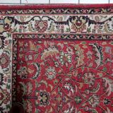 Tapis persan vintage fait main, Hamadan usé, 128 cm x 189 cm, années 1950.