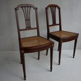 Pair of Louis XVI chairs circa 1870