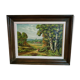 Oil on canvas "ballad in the Breton countryside"