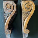 Carved wooden ornaments or consoles