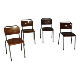 Model 106 Chairs by W. H. Gispen for Delft, 1950s, Set of 4